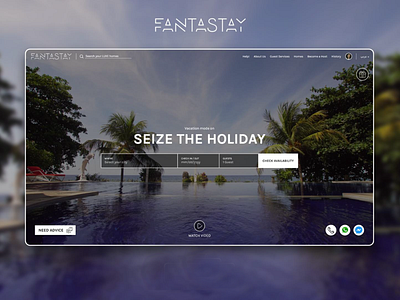 Fantastay Hotel Website design hotel hotel wesbite luxury wesbite uidesign ux