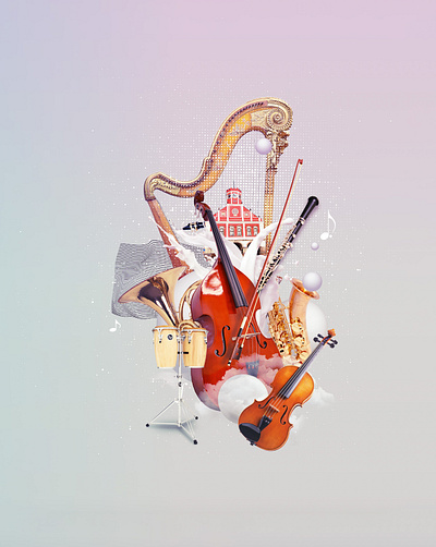 Music collage collage graphic design illustration photoshop