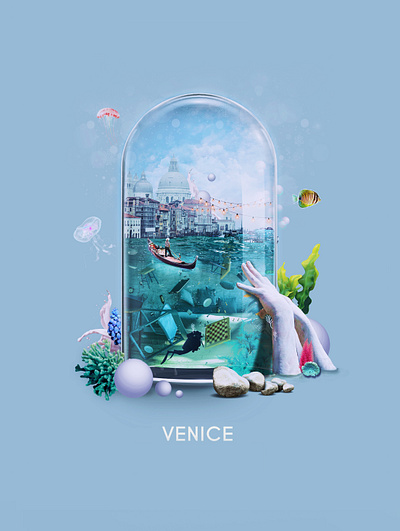 Venice collage graphics illustration photoshop