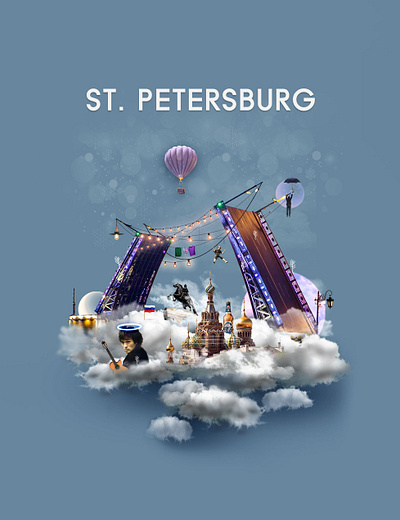 Saint Petersburg collage art collage graphic design illustration poster st. petersburg