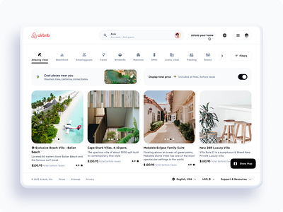 Booking app / Airbnb • Material You (m3) • Design system airbnb app booking design figma figma material hotel kit material material 3 material design material design 3 material you system travel ui ui kit you