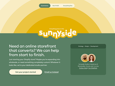 Sunnyside – Website branding design development ecommerce strategy studio sunnyside ui ux website