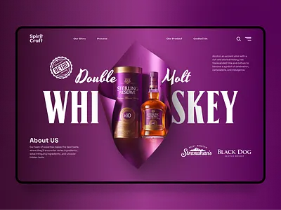 Whiskey Website Design 3d animation branding clean ui dashboard design graphic design illustration landing page design logo minimalist motion graphics responsive web design ui uiux design whiskey