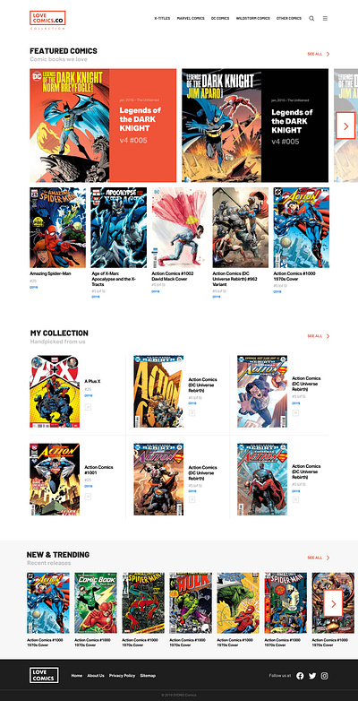 Comics website design case study design ui ux web design
