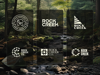 Rock Creek Co. logo proposals apparel branding logo outdoors rock creek