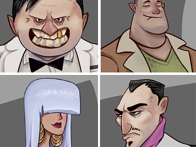 Mob bosses - Character design 2d assets casual art character design concept art design game art graphic design illustration stylized stylized art