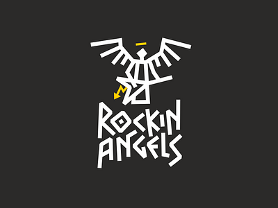 Rockin Angels angel branding design graphic design illustration logo rock rockin angels vector