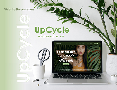 Website Presentation- Upcycle (pre-loved clothes app) branding clothingapp illustration interfacedesign landingpage prelovedclothes uiux uiuxdesign upcycle website websitedesign