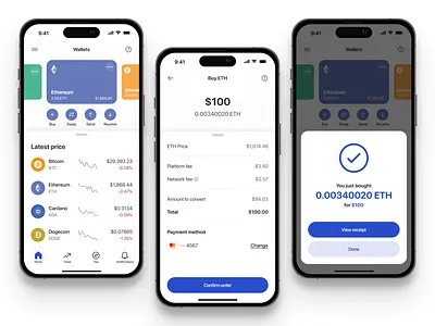 Crypto Wallet App Concept app design crypto ios iphone mobile app ui design wallet