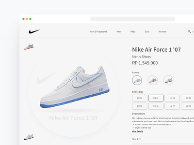 Nike - Marketplace Website animation design e commerce figma framer landingpage ui uiux ux website