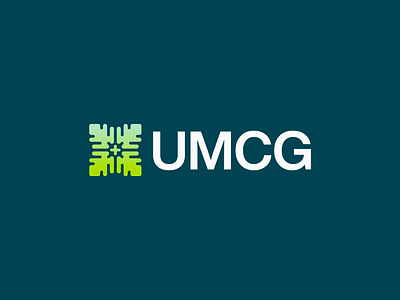 UMCG - Logo Design 🐸 abstract logo branding care creative logo cross cure dutch friendly frog groningen help hospital jump logo logo design medic minimal minimal logo people spirit