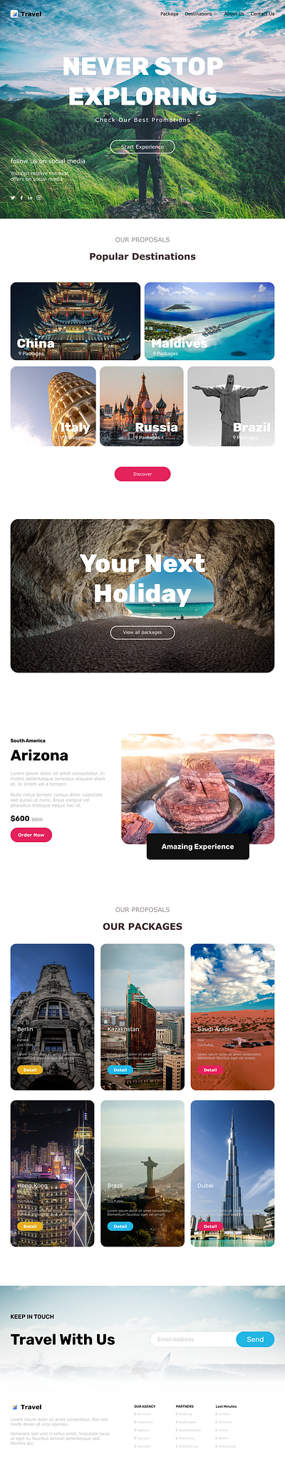 Travel Landing page figma landing page travel website ui design uiux ux design