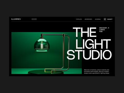 Lighting studio "ILLUMINEX" branding design home lighting studio shop ui ux web