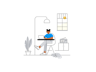 WFH art bangalore branding digitalart flat illustration illustration landing page illustration ui wfh work from home