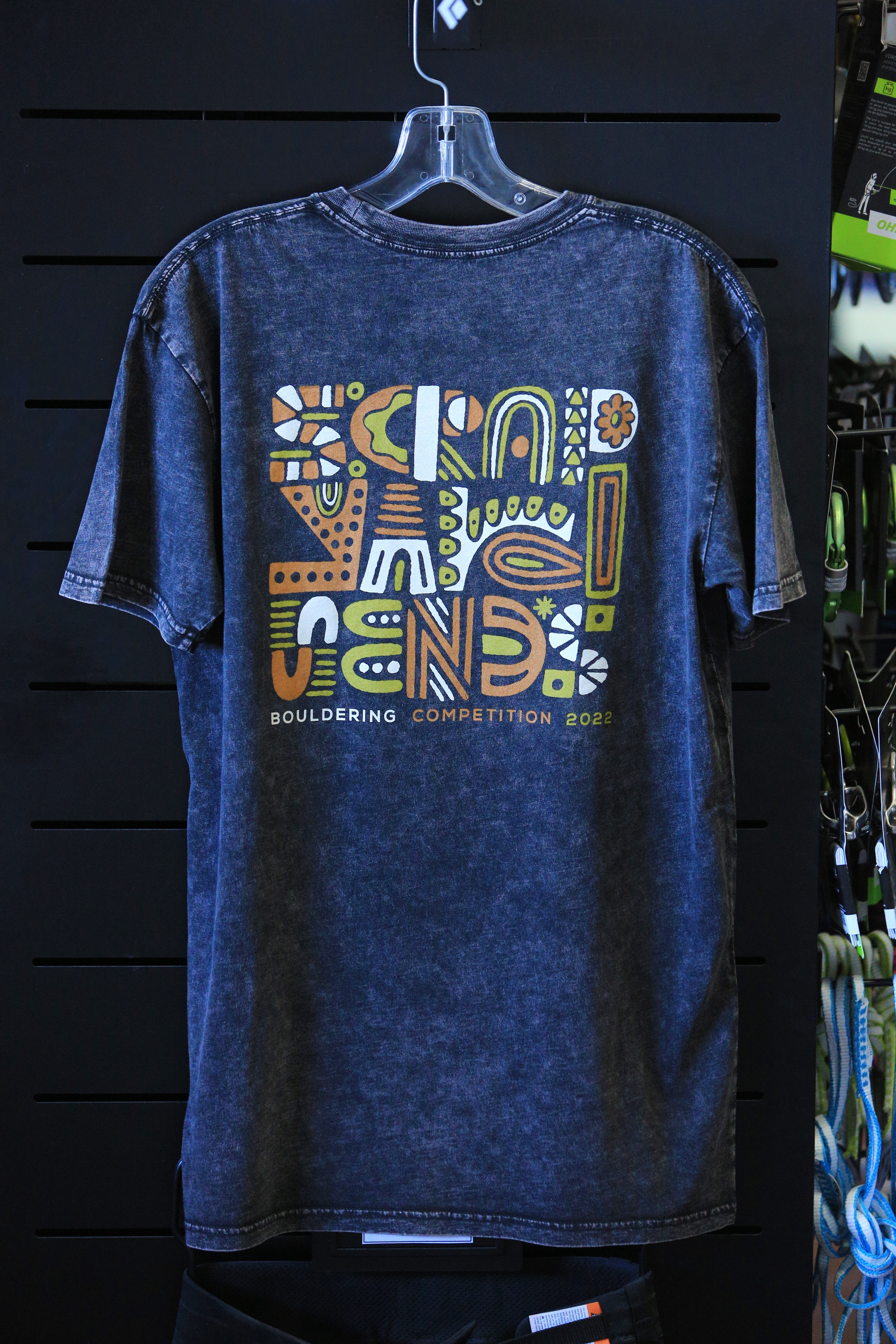 "Scrapyard Sends" Climbing Competition boulder bouldering chalk climb climbing gym lettering print scrap screen sends yard