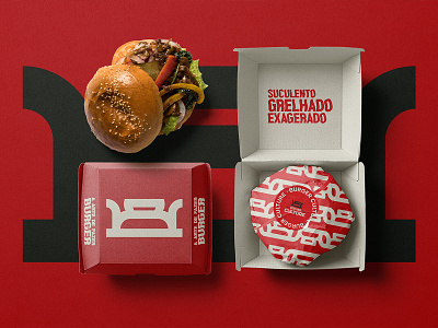 Burger Mockups box branding bundle burger design download identity logo packaging psd restaurant template typography