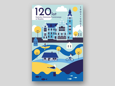 120 lat Budynku Starostwa Słupskiego design graphic design illustration vector