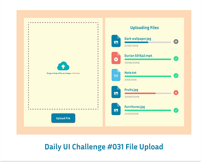 Daily UI File Upload #031 dailyui design fileupload ui ui uiux uidesign uidesign ux uxdesign