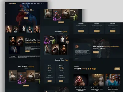Photography & Portfolio Website design elementor landign page web design website wordpress