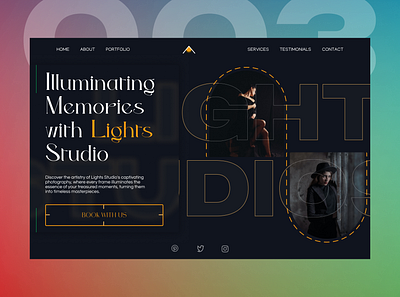 LIGHT STUDIOS LANDING PAGE dailydesign dailyui design minimal ui uiux