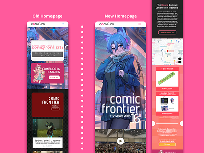 Re-Design: Comifuro.net (Mobile Website ver.) design event mobile redesign ui website