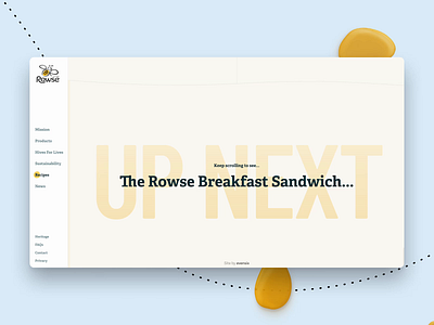 Rowse Honey - Infinite Scroll bee honey infinite page product recipe rowse scroll scrolling smooth transition ui ux