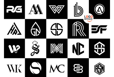 Monogram Logo Design branding design graphic design illustration logo typography vector