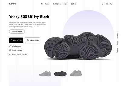Shoe Brand Product Display UI branding ecommerce shoe ui