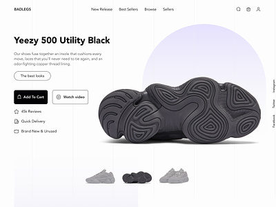 Shoe Brand Product Display UI branding ecommerce shoe ui