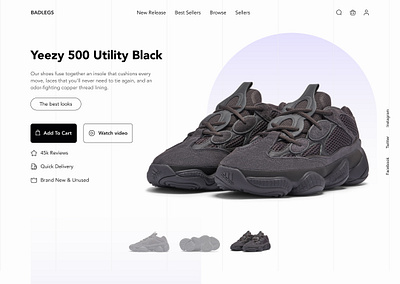 Shoe E-commerce Product Display UI branding demo page ecommerce product page shoe shoe brand ui ui and ux