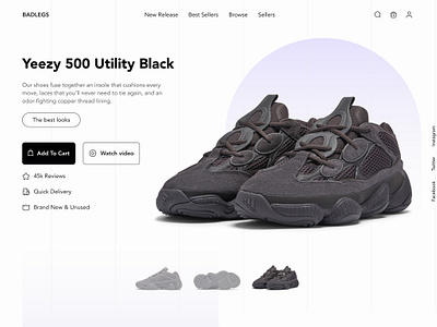 Shoe E-commerce Product Display UI branding demo page ecommerce product page shoe shoe brand ui ui and ux