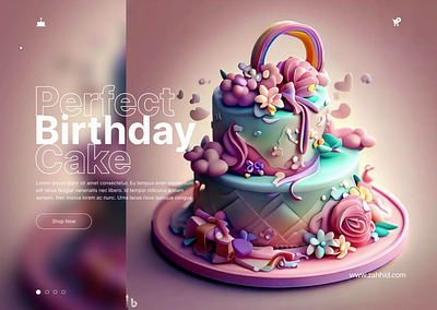 UI Design For Birthday Cake Seller birthday cake design figma landing page seller shop ui ui ux web design wordpress