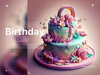 UI Design For Birthday Cake Seller birthday cake design figma landing page seller shop ui ui ux web design wordpress
