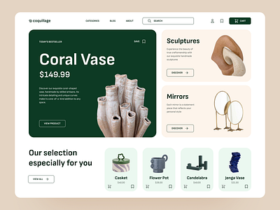 Decor Online Store 🛒 branding decor e commerce graphic design landing online store shop store typography ui ui ux ux website