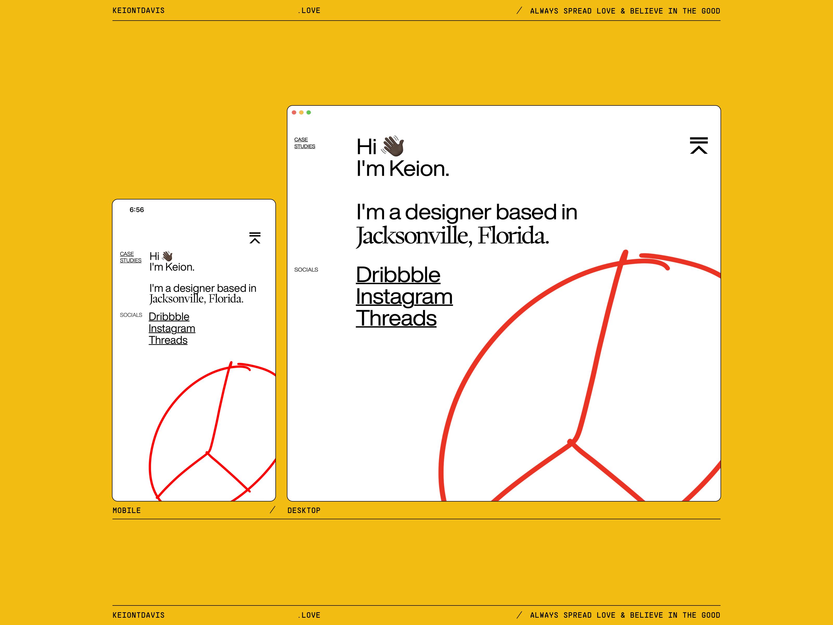 keiontdavis.love branding design graphic design landing page typography ui ui design ux ux design web design website