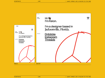 keiontdavis.love branding design graphic design landing page typography ui ui design ux ux design web design website