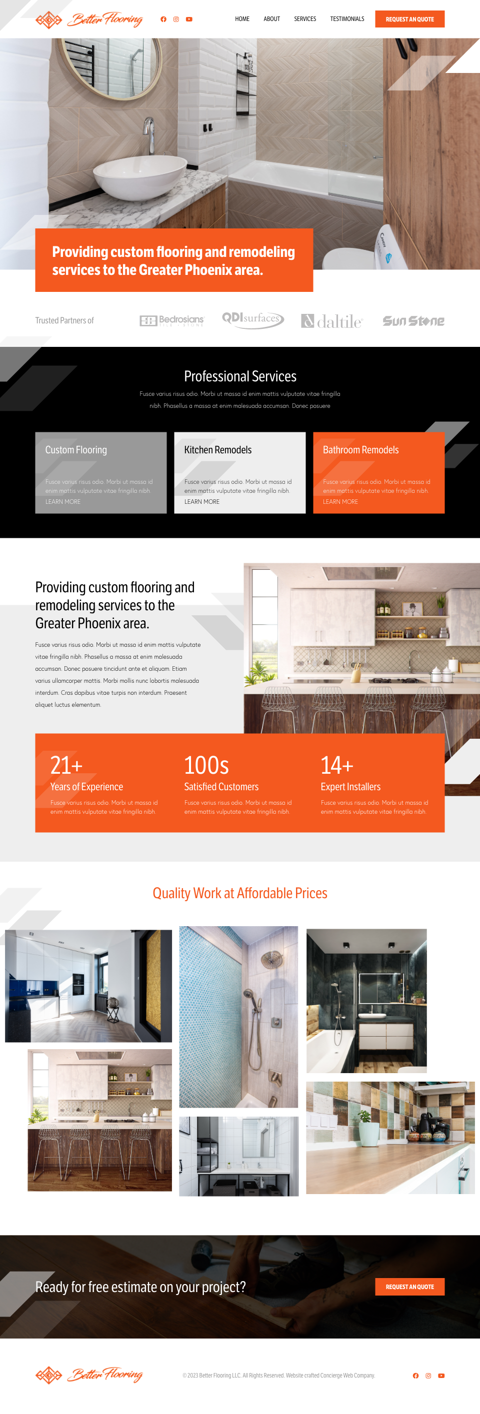 Flooring Contractor Website construction flooring web design website