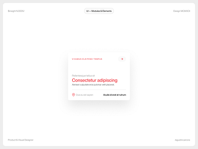 UI Component — $N.0005/ app atomic design button card component dashboard design system interface mobile module ui user web website