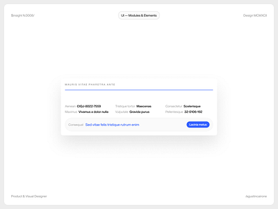 UI Component — $N.0008/ app atomic design button card component dashboard design system interface mobile module ui user web website