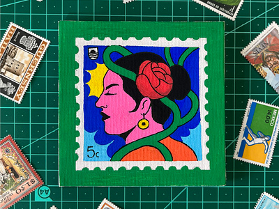 Stamp art design drawing illustration posca sajid stamp