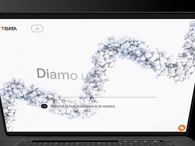 T-DATA new website homepage 3d anima branding hero motion graphics prototype ui ux