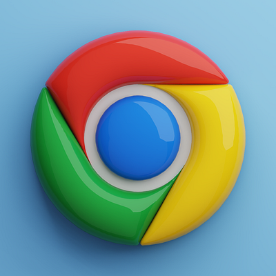 Chrome Logo 3D 3d illustration logo vector