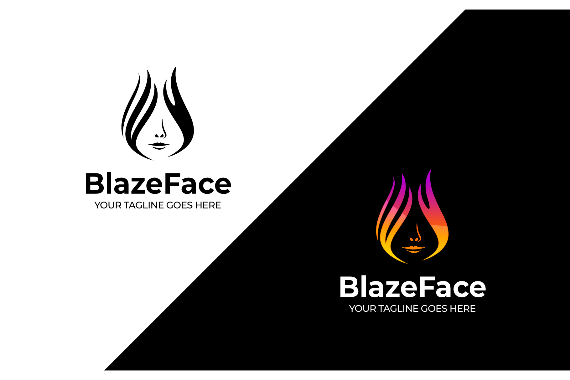 Stylish (Fire Face) logo template by Mudassir Hassan on Dribbble