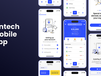 FinTech Application Design UI UX figma fintech ui ui xu ux