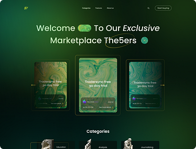 Marketplace Landing - Elevating the Art of First Impressions art design landing webdesign ui ux