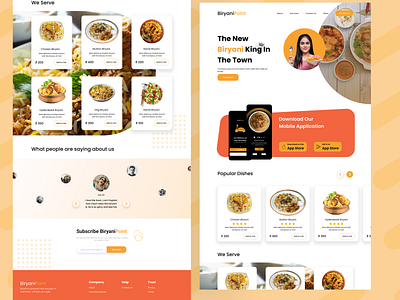 BiryaniPoint biryani biryani landing page biryani ponint biryani selling design landing page landingpage design ui ui design uiux design ux webdesign