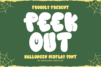 Peek Out Halloween Display Font branding comic font fonts graphic design halloween