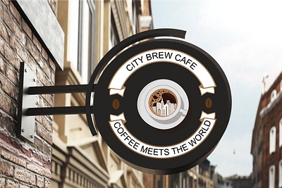 Hanging sign for cafe branding design graphic design icon illustration logo