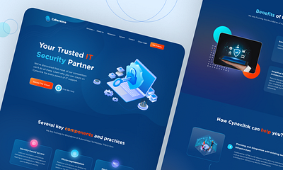 Cyber Security Landing Page agency cyber design figma graphic design illustration it it security landing page security ui ux