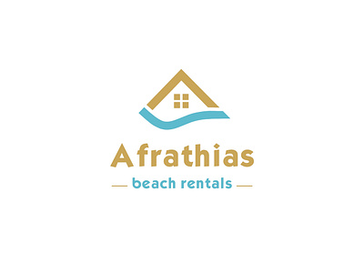 Logo design | Afrathias beach brand branding design graphic design hotel house illustration logo logo design virtual identify wave